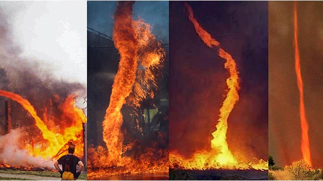 Kebakaran Hutan yang Membentuk Tornado Api